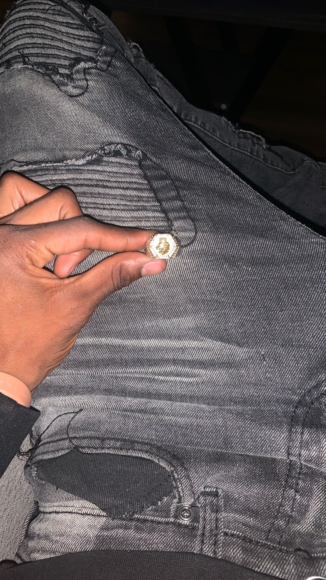 Real Gold An Silver Diamond Ring