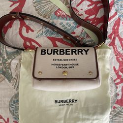 Burberry Hackberry Horseferry Print Canvas Crossbody Bag