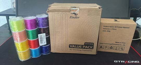 Ender PLA Value Pack, Dikale 3D Printer Filament, and Paxcoo Elastic String