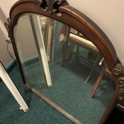 Old Wood Mirror From Dresser