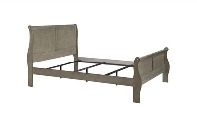 Brand new gray/white/brown/black twin sleigh bedframe