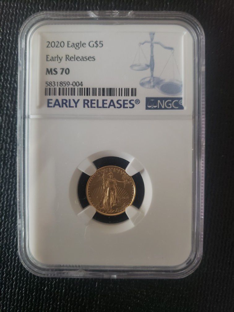 2020 Low Mintage MS70 NGC Early Release  1/10th Gold Eagle 