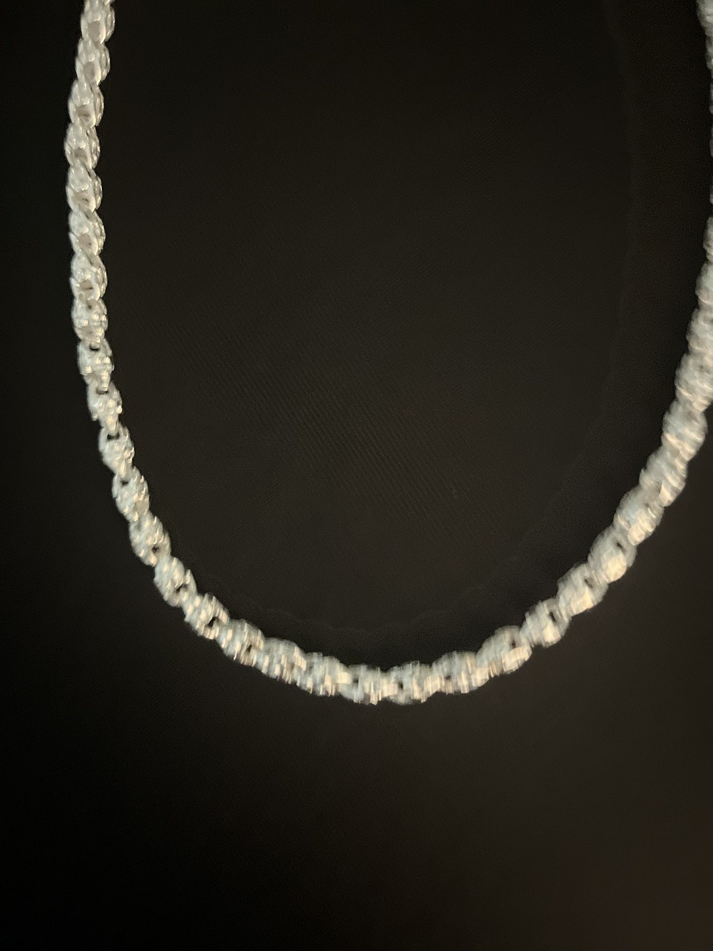 Beautiful 925 Sterling Silver Bamboo Necklace For a Man or Women