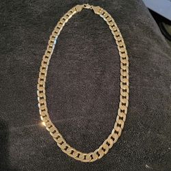 14k Gold 12mm Cuban Link Necklace 
