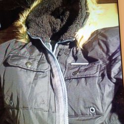 LONDON FOG CLOTHING COMPANY WINTER HOODED THERMO COAT SIZE M/ 10-12