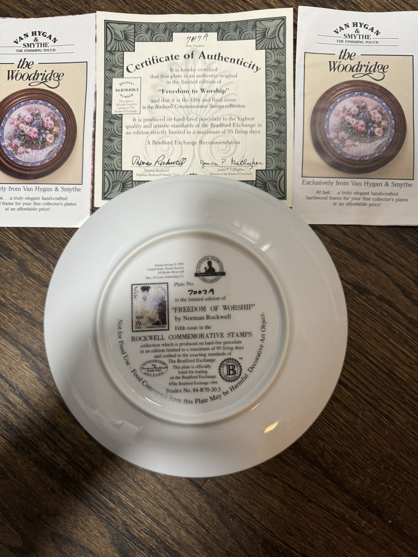 norman rockwell old  plate decoration 