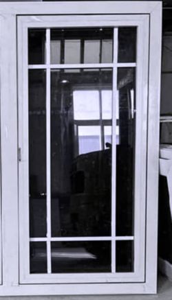White Vinyl Window with Grid Muntins