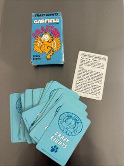 Vintage Garfield Crazy 8s card game 1970s