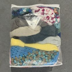 Bulk Lot of Handmade Knit & Crochet Beanies – Various Colors & Stitches