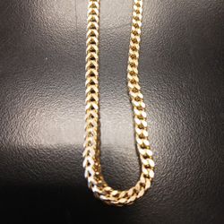 10 Karat Yellow Gold Box Rope 22-in Chain