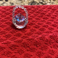 Crystals Basket With Pink And Blue Hearts