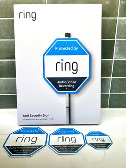 Ring security sign + 3 stickers