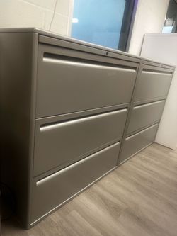 OFFICE/HOME FILE CABINET 2 DRAWERS LATERAL METAL FILE