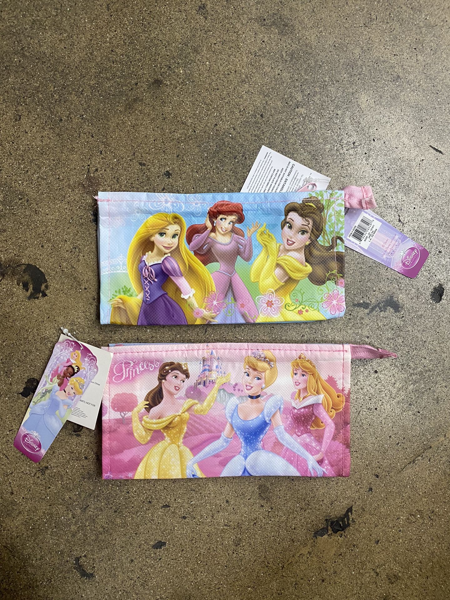 2 Disney Princess Zipper pencil cases