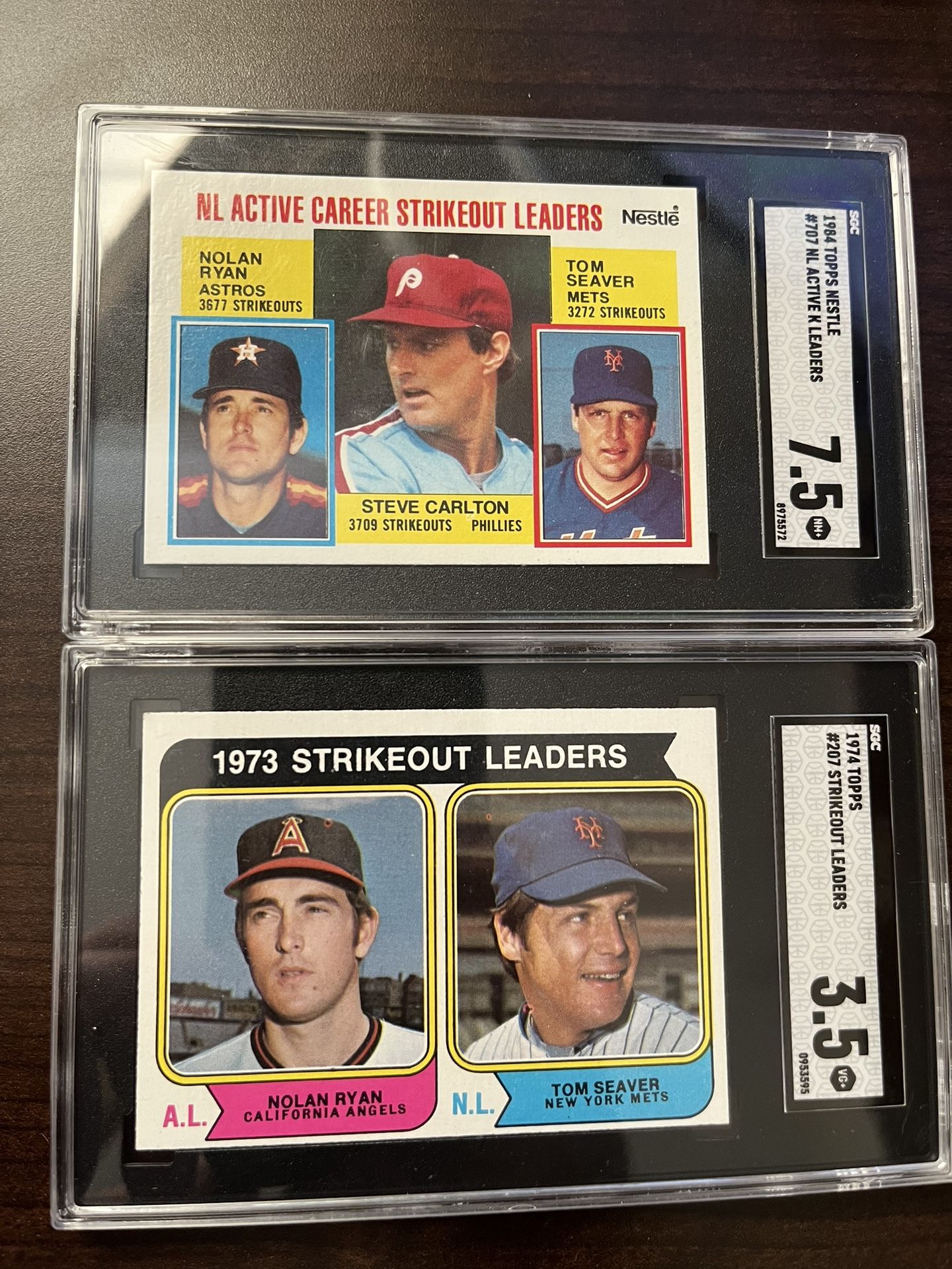 TOPPS 1974 & 1984 Strikeout Leaders