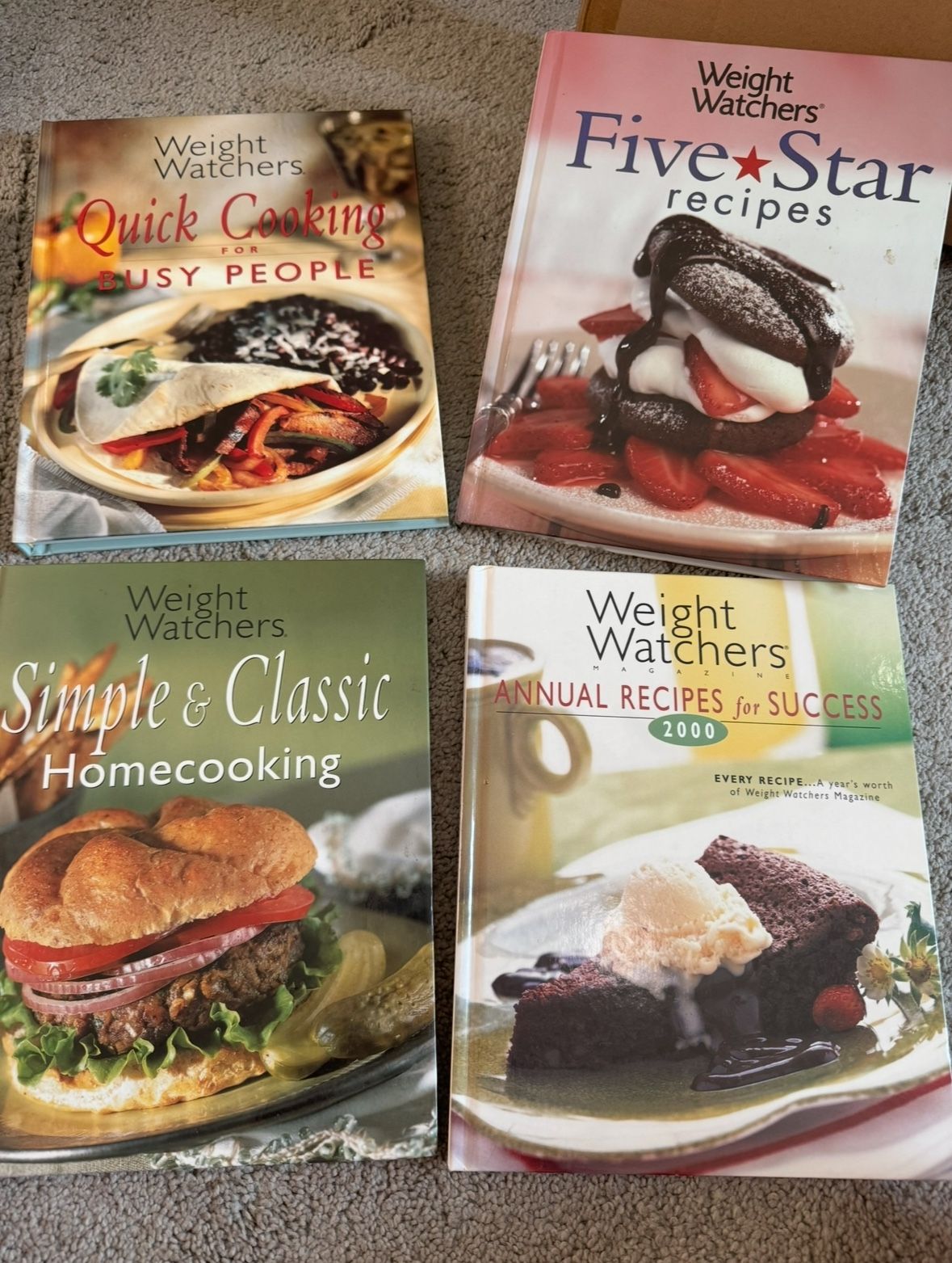 Weight Watchers Cook Books: Set Of 4
