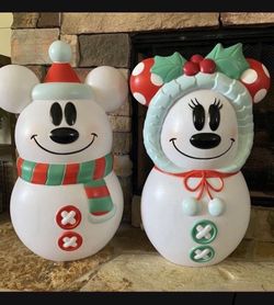 Disney set snowmen 23x16 light up