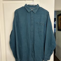 Teal/Blue Hurley long sleeve button up