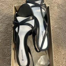 Black Leather Low Heel Size 10 