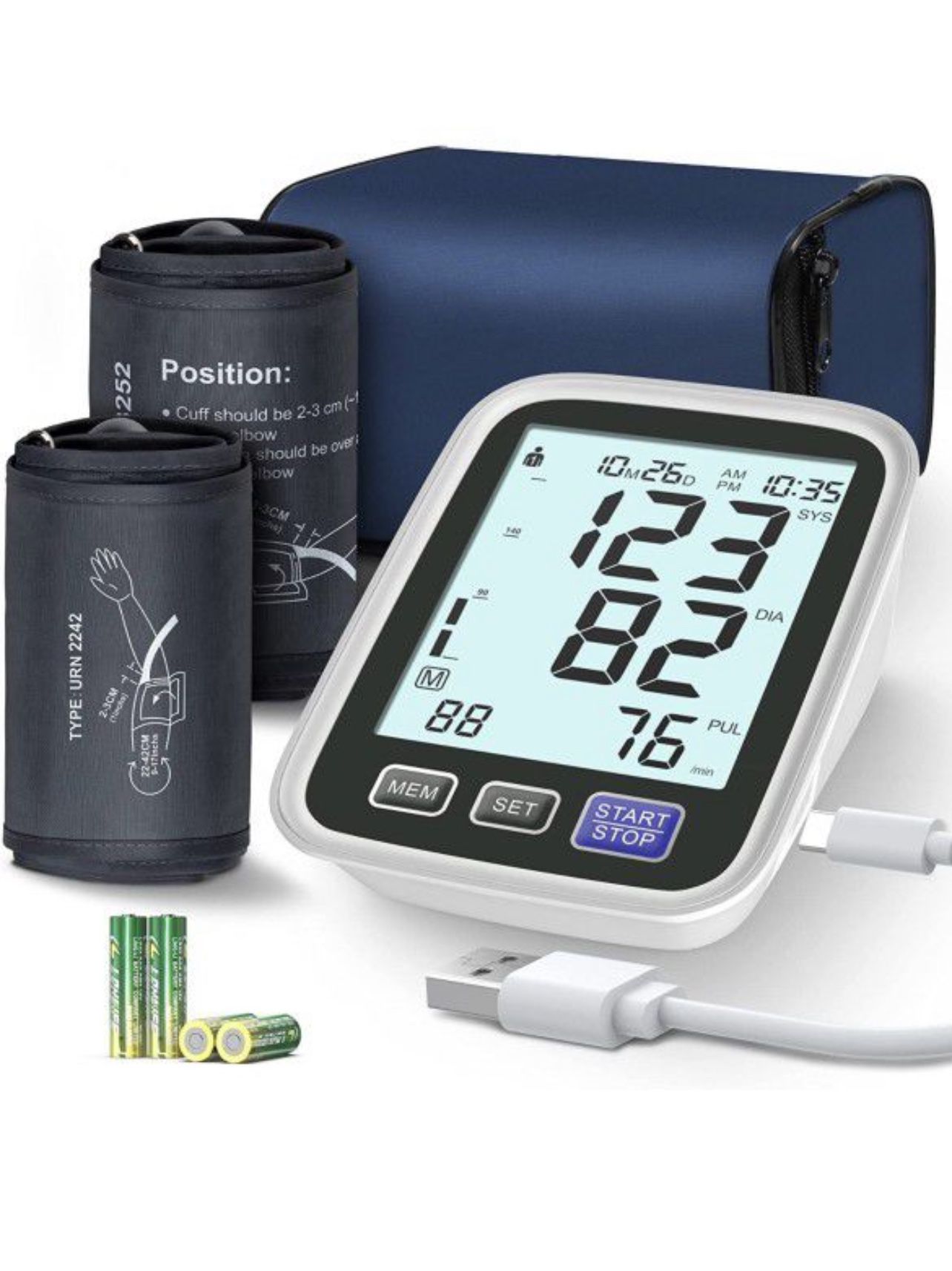 Blood Pressure Monitor Upper Arm, 9-17'' & 13-21'' Extra Large XL Cuff -  health and beauty - by owner - household sale