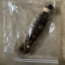 Professionally Dyed Slavic Girl Hair Braid Brown With Blond Balayage - 12 Inches