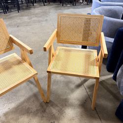 Set of 2 new rattan chair