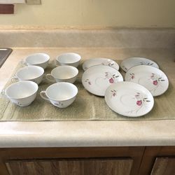Sterling Rose Diamond China Tea Set