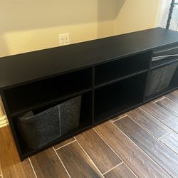Black TV Stand With Matching End Tables And Coffee Table 