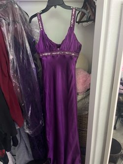 Purple long dress in size 0