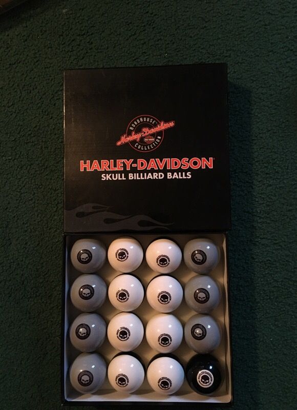 Harley Davidson Skull Billiard Balls for pool table