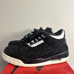 Women’s Jordan Retro 3 Size 9.5 Vogue Black 
