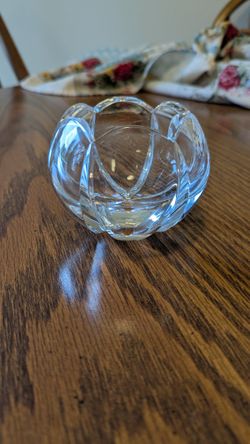Crystal Etched Candle Holder