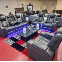 New Living Room 3pcs Gray Set With Bluetooth Speaker And LED LIGHTS. Get It Now For Only $54 And Pay Later 