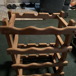 Wood Wine Rack, 12 Bottles of Wine, Hardwood, Vintage