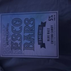 Esco Bars Blue Razz Cotton Candy