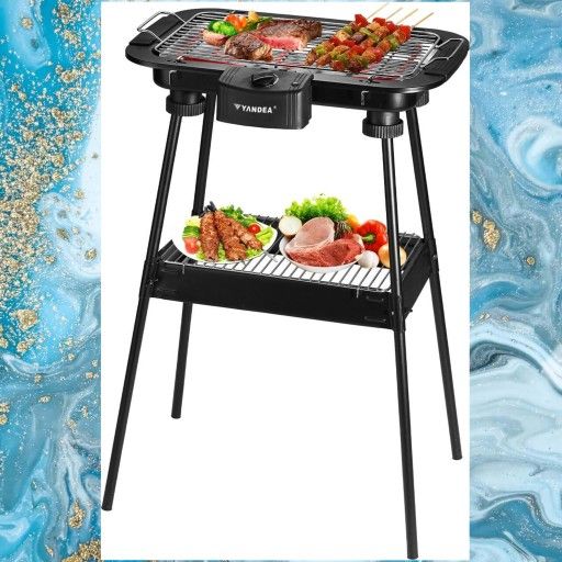 Smokeless Indoor/Outdoor Electric Grill 1700W With Temp Control. New, In Box