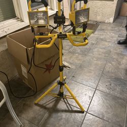Work Lights with Stand, 2 Head LED 