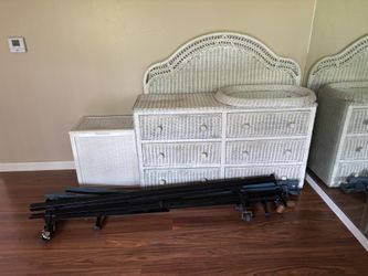 White Wicker Bedroom Set!