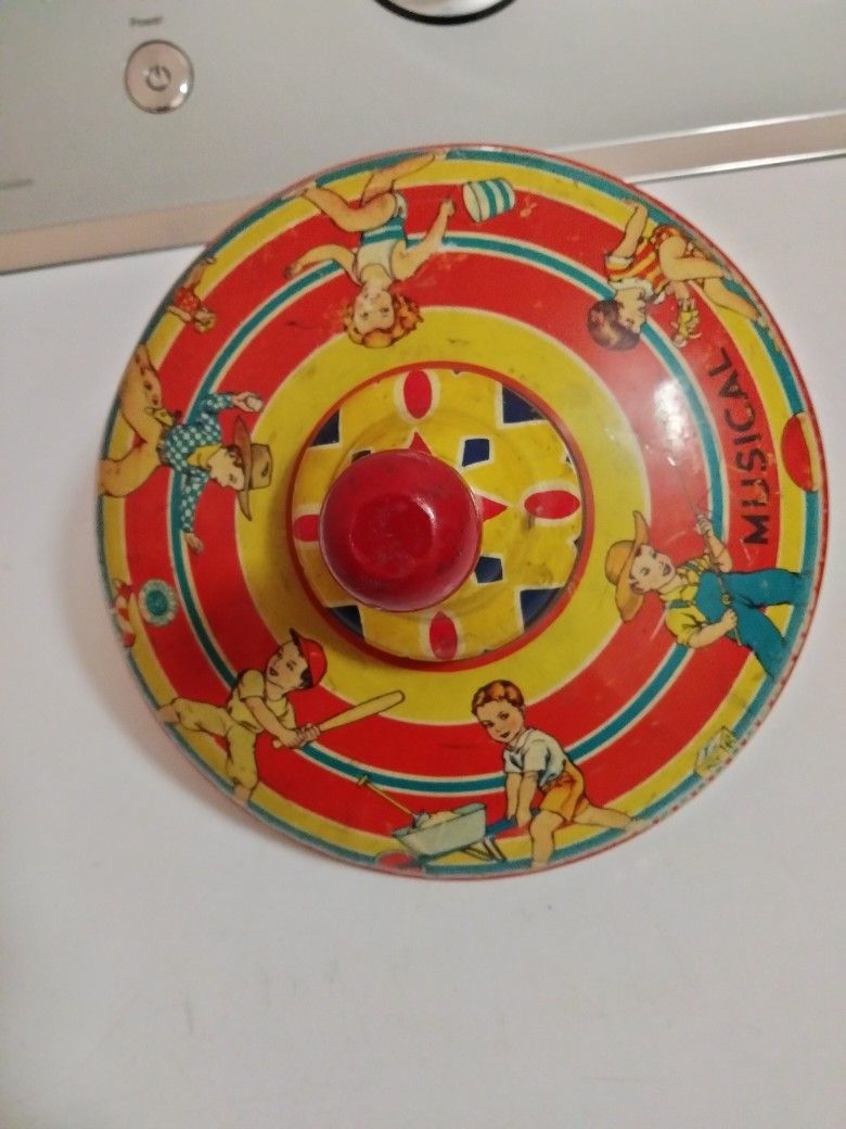 Vintage Wyandotte Metal Toy Spinning Top Price Reduced