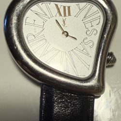 YSL Yves Saint Laurent  Genuine Buckle, Silver Watch 