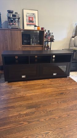 Free 58” Dark Brown TV Stand with Storage