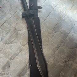 Black Double Bladed sword
