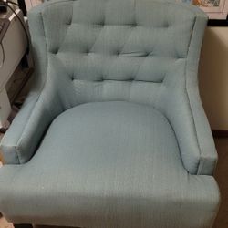 Light Blue/Green Lounge Chair