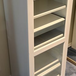 Beautiful White Cabinet with French Door (Glass)