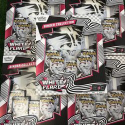 Pokemon White Flare Binder Collection Box SET OF 5 (Sealed)