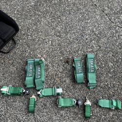Pair Takata Racing Harness Seatbelts 