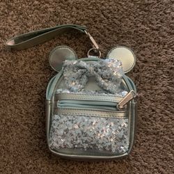 Blue Minnie Sequin Wristlet 