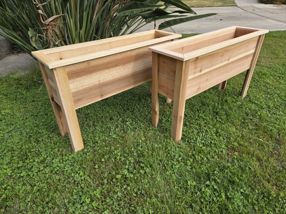 SALE!!! Two Handmade Cedar Planters