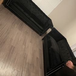 Sofas Velvet Black Color 