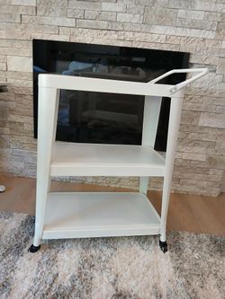 White Serving Cart